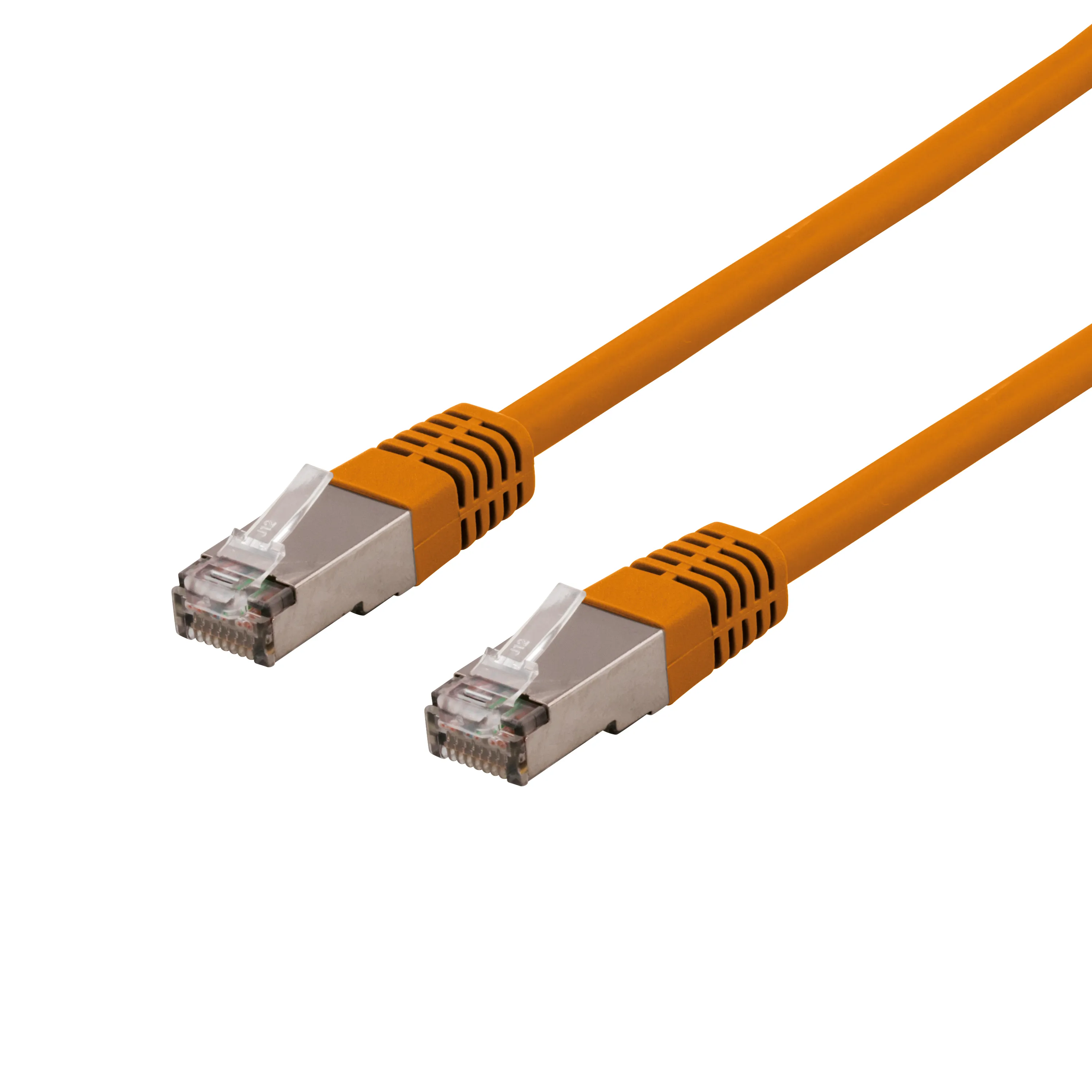 Deltaco Cat6 S/FTP RJ45 0.3m -verkkokaapeli, oranssi