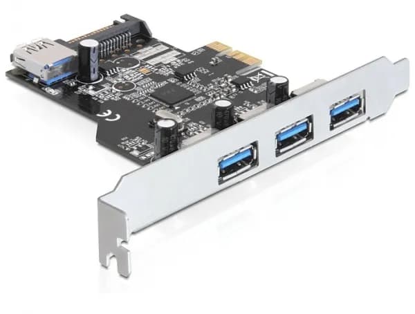 Delock PCI Express Karte > 3 x extern + 1 x intern USB 3.0 Typ-A Buchs – Delock