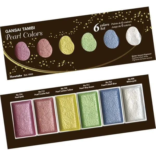 GANSAI TAMBI PEARL COLORS 6 colors set – ZIG