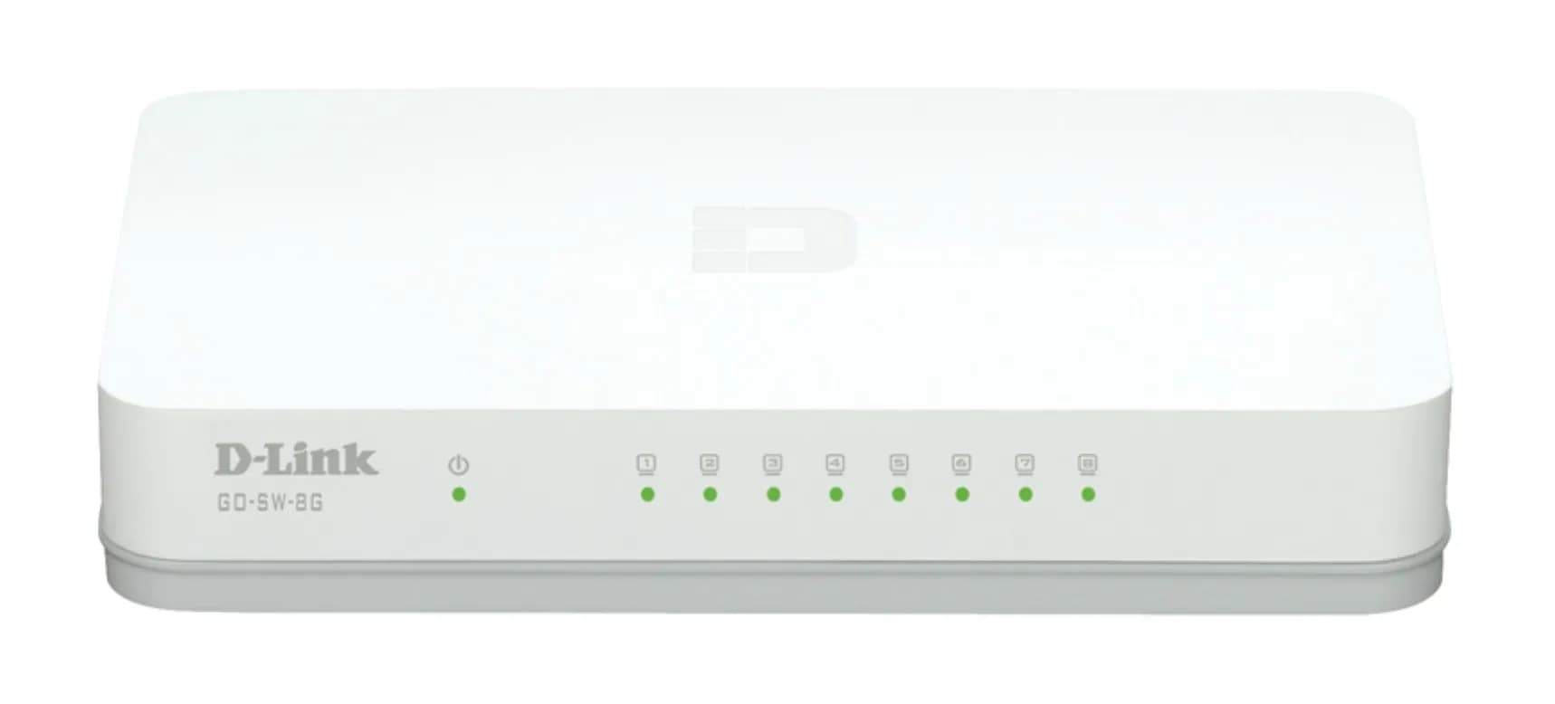 D-Link GO-SW-8G/E - 8-porttinen gigabit-kytkin, valkoinen