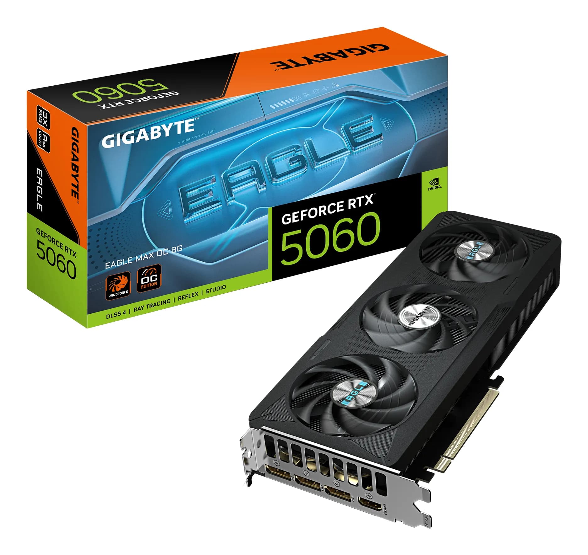 Gigabyte GeForce RTX 5060 Eagle MAX 8 Gt OC -näytönohjain – Gigabyte