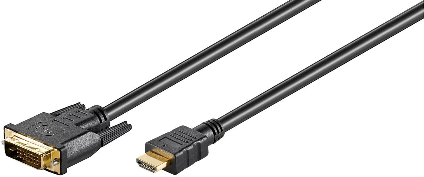 MicroConnect HDMI – DVI-D Dual-Link -kaapeli, 3 m, musta