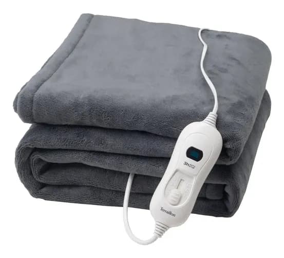 Terraillon Sähkölämmitteinen peitto Plaid Cozy 160 x 120 cm, tummanharmaa – Terraillon