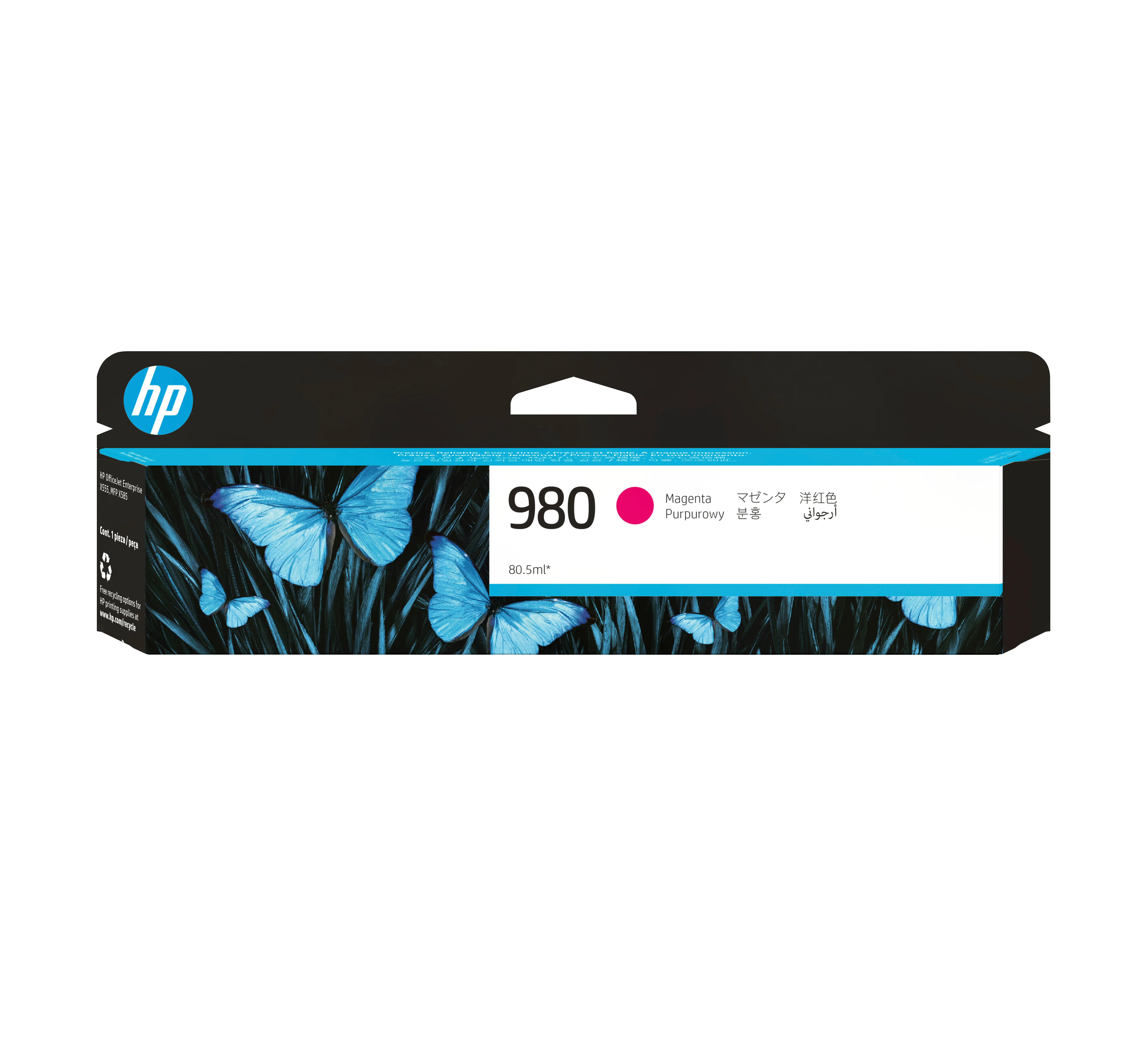 HP 980 -mustekasetti, 86.5 ml, magenta