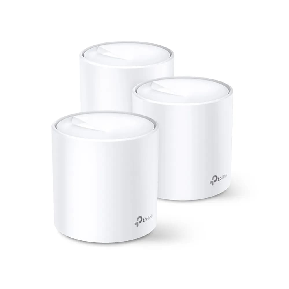 TP-Link Deco X60 -mesh WiFi -järjestelmä, Wi-Fi 6, AX3000, Dual-band, 3 kpl, valkoinen