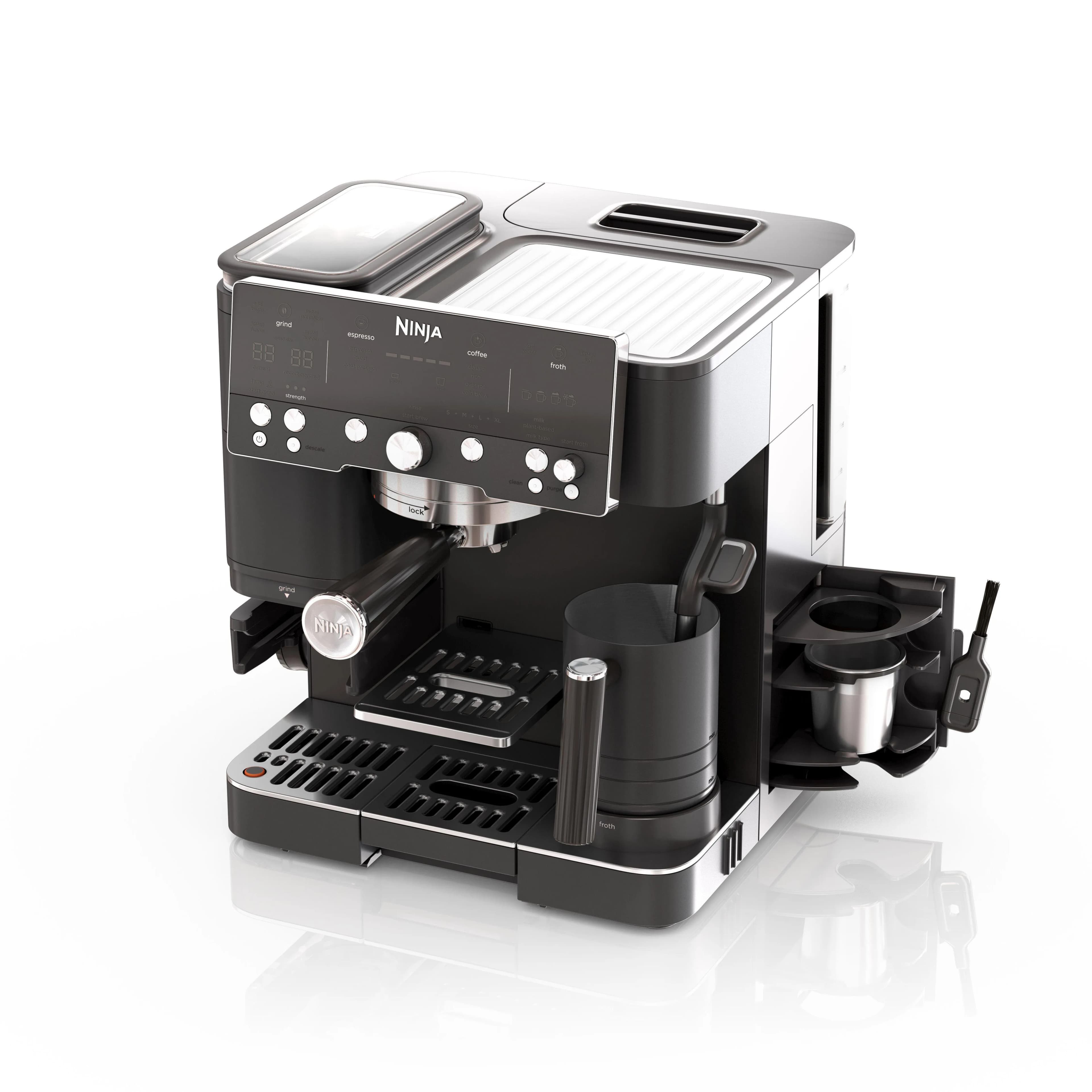 Ninja Luxe Café Premier ES601EUBK -manuaalinen espressokone, musta, ruostumaton teräs