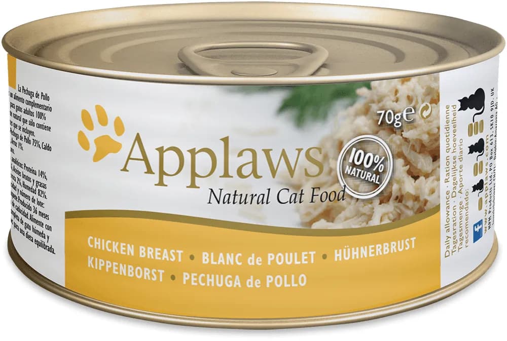 Applaws Chicken Breast in Broth, Kissan märkäruoka, Adult, 70 g – Applaws