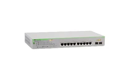 ALLIED Gigabit webSmart switch 8x 10/100/1000-T PoE+ 2x SFP Ports and single fixed PSU EU Power Code
