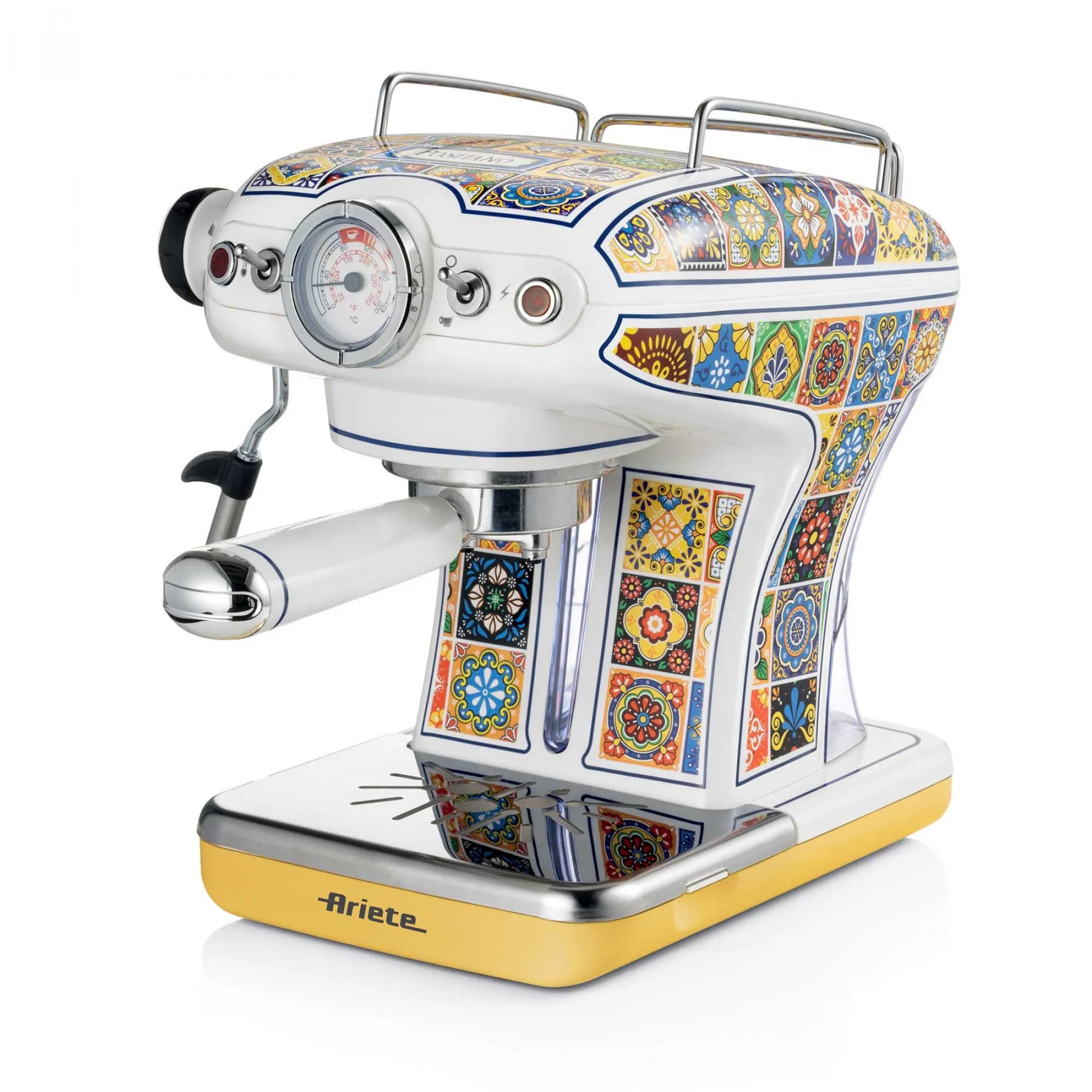 Ariete Espresso Positano 1389 -manuaalinen espressokone, sininen, keltainen – Ariete
