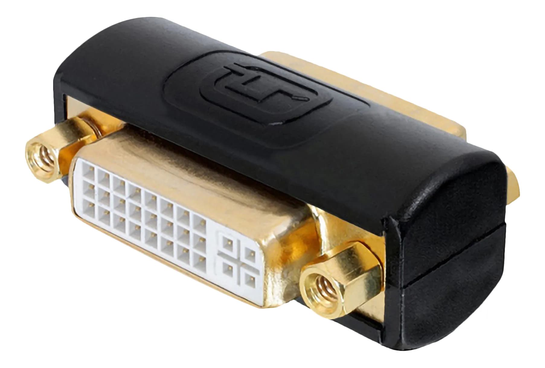 Deltaco DVI-I Dual Link adapter, female - female, musta – Deltaco