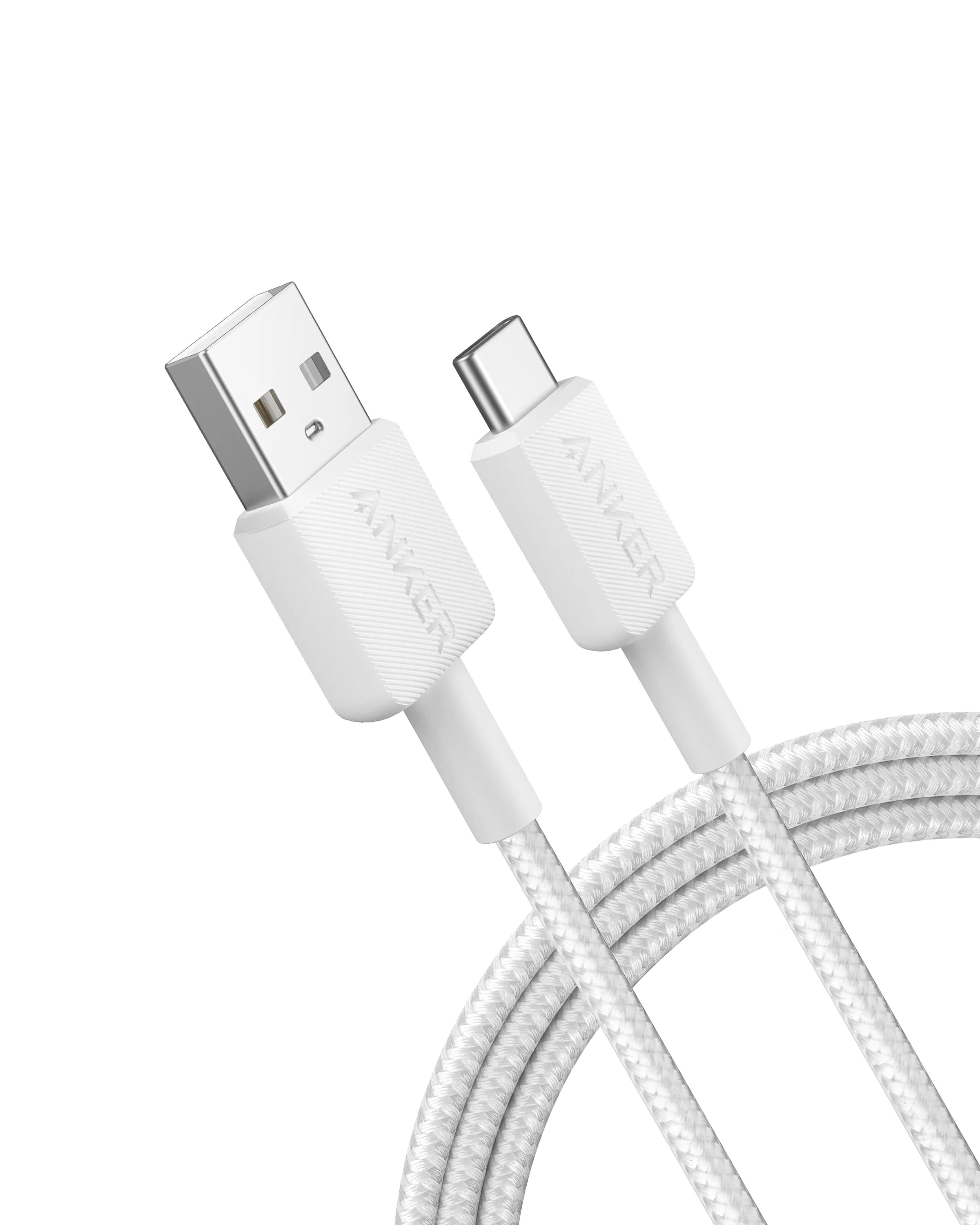 Anker 322 USB-A – USB-C -kaapeli, 1,8 m, valkoinen – Anker