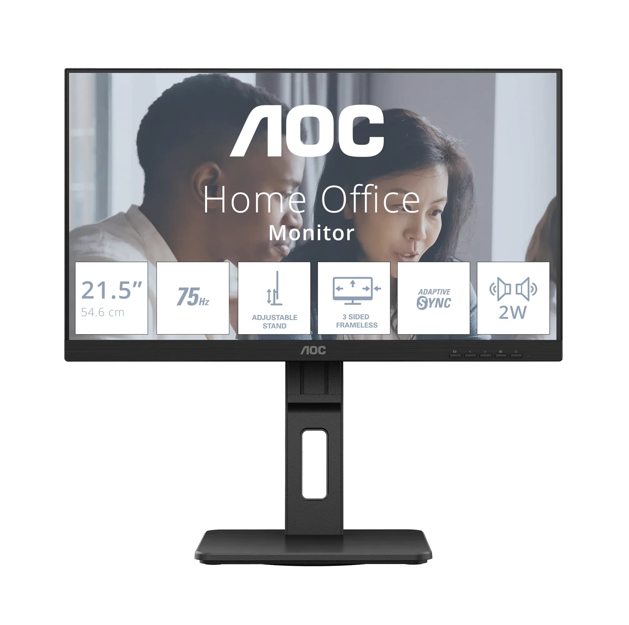 AOC 22E2UMF 21.5" Full HD, VA -näyttö, USB hub – AOC