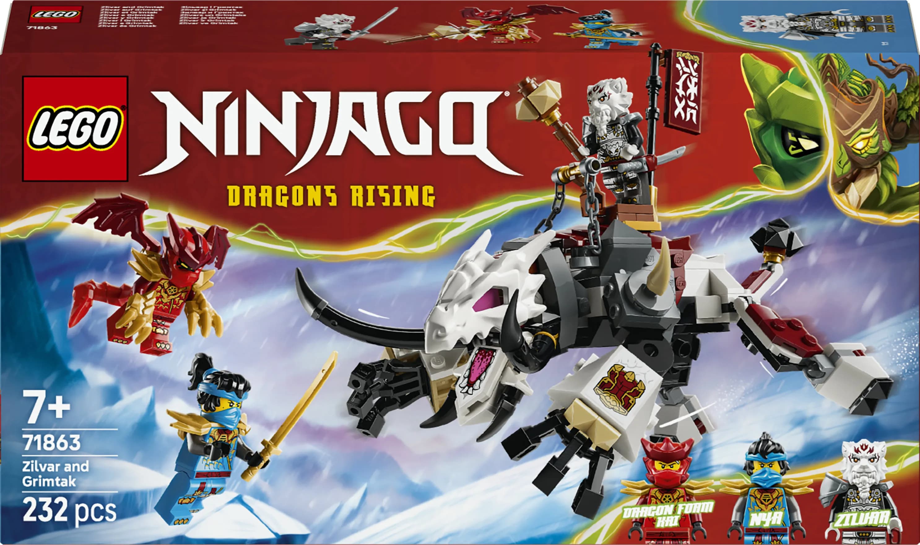 LEGO NINJAGO Zilvar ja lohikäärmepeto Grimtak 71863