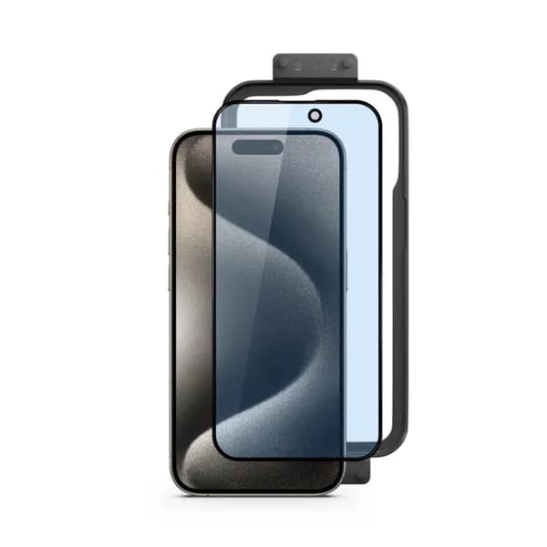 Epico 3D+ Glass Blue Light Protection with installation frame iPhone 15 Pro Max – EPICO