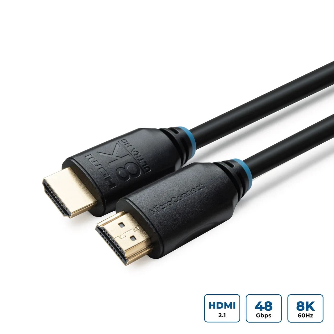 MicroConnect Ultra High Speed HDMI 2.1 -kaapeli, 8K, jossa Ethernet, 4 m, musta