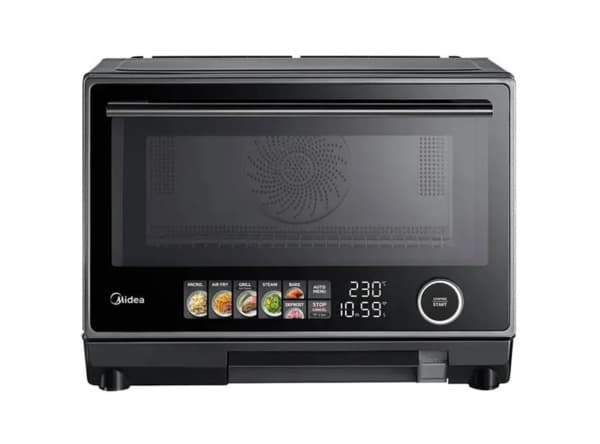 Midea MSO25H Mikroaaltouuni 25 L, 1000 W, Grilli, Kiertoilma, Höyry, Invertteri, Musta