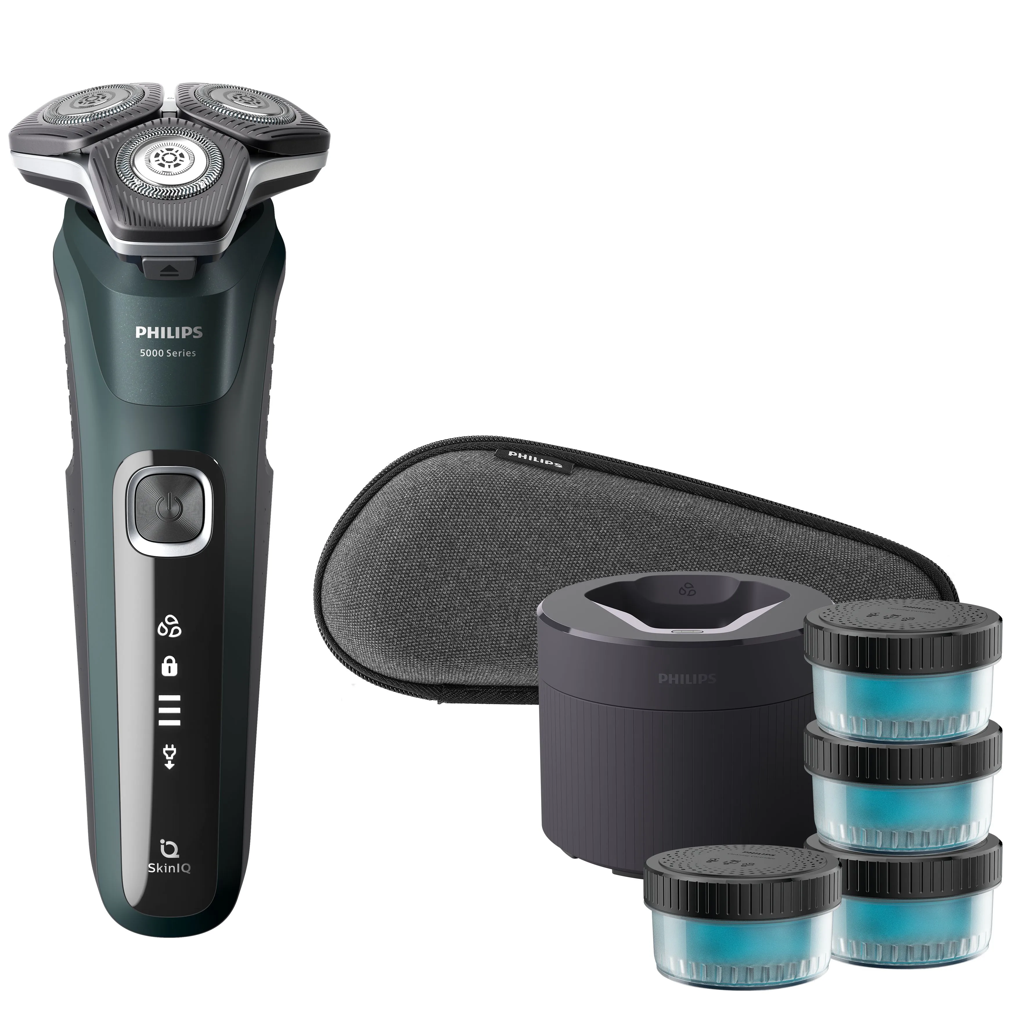 Philips Shaver Series 5000 S5884/69 -parranajokone puhdistusasemalla – Philips