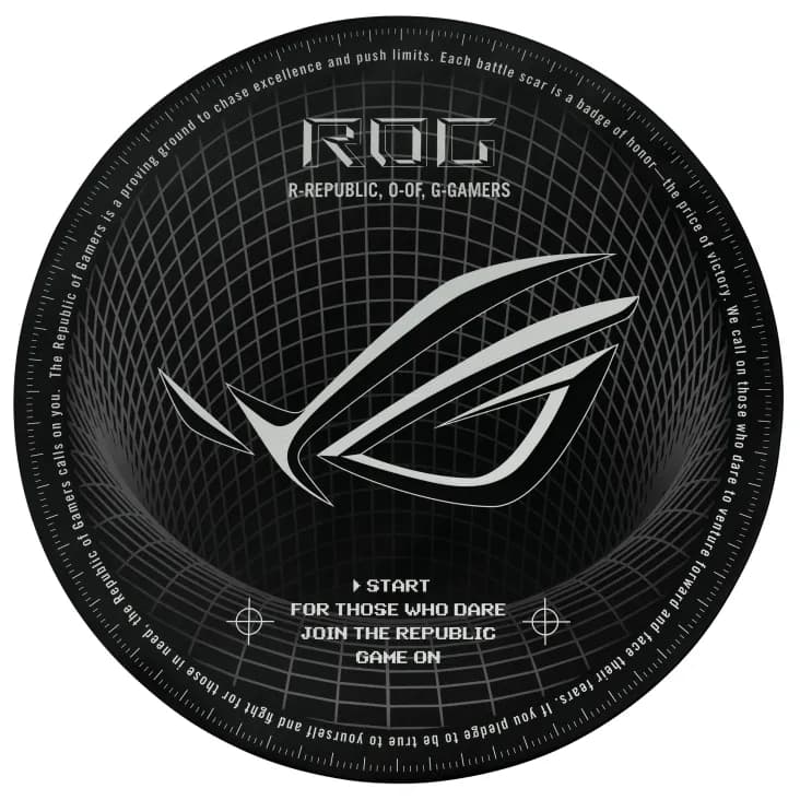 ASUS ROG Cosmic Mat II 117 senttimetrin pyöreä tuolimatto - Musta