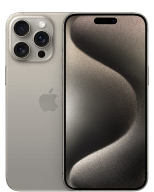 Kunnostettu iPhone 15 Pro Max 256 Gt, luonnontitaani (Tyydyttävä kunto)