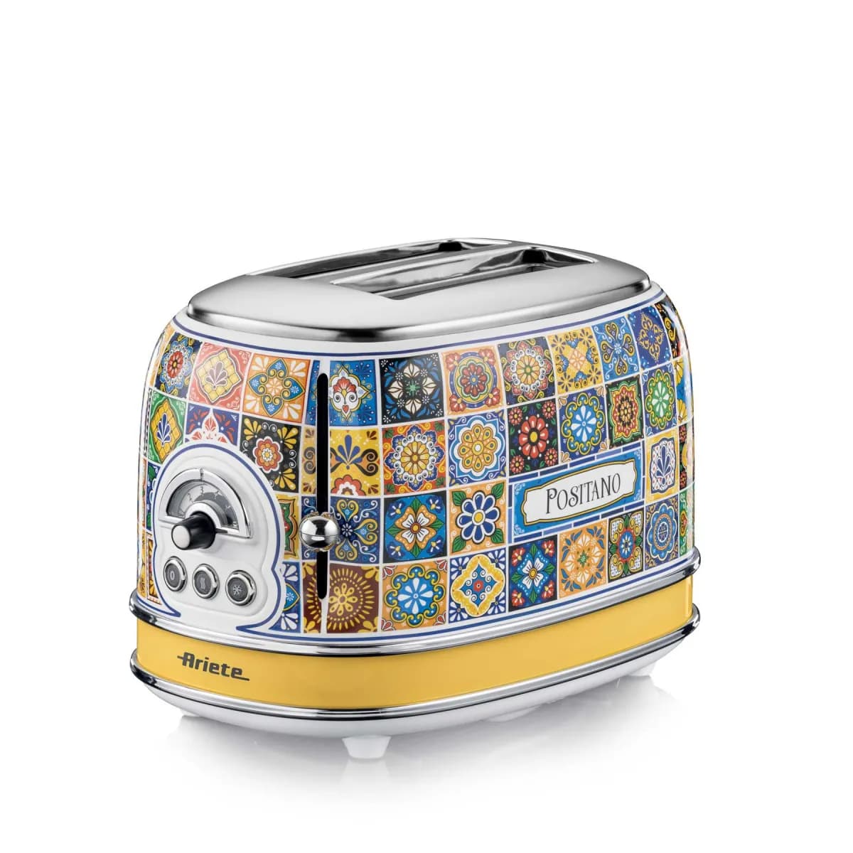 Ariete Positano 0155PO -leivänpaahdin, 2 viipaletta, 810 W, sininen/keltainen – Ariete