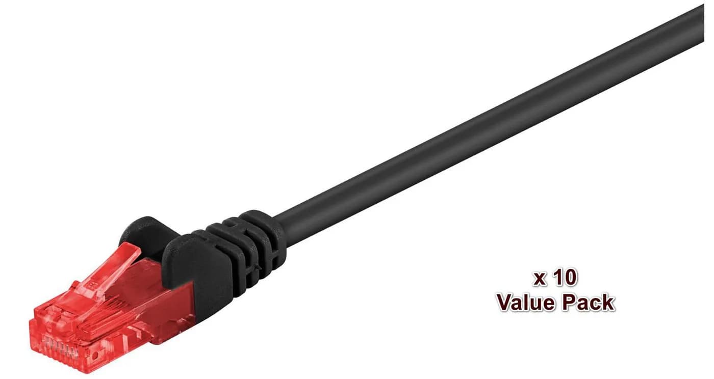 MicroConnect Cat6 U/UTP RJ45 7m -verkkokaapeli, musta – Microconnect