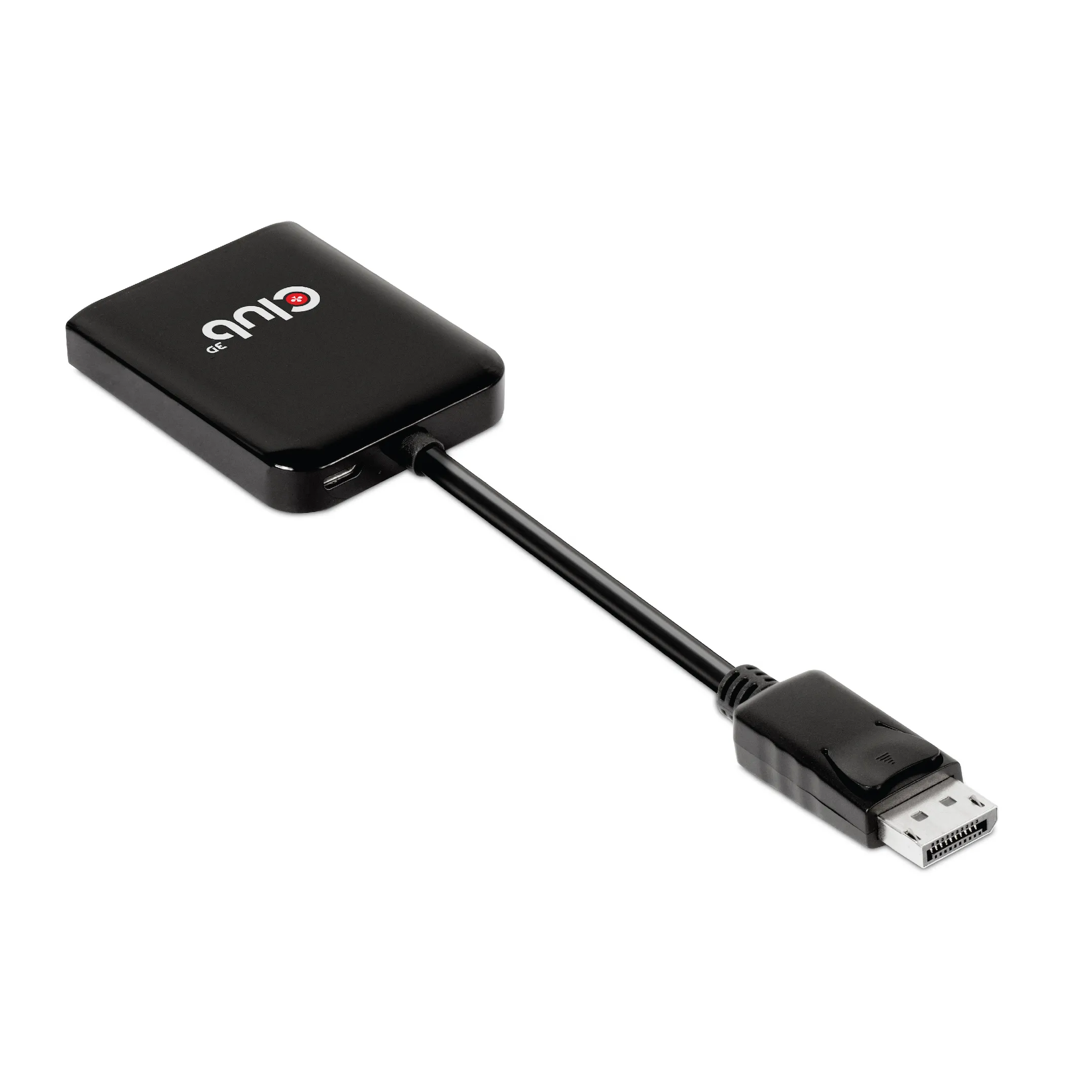 Club 3D Multi Stream Transport Hub DisplayPort 1.4 - 2x DisplayPort 4K 60Hz -sovitin, Musta – Club 3D
