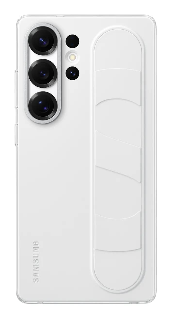 Samsung S25 Ultra Standing Grip -kotelo, Valkoinen – Samsung