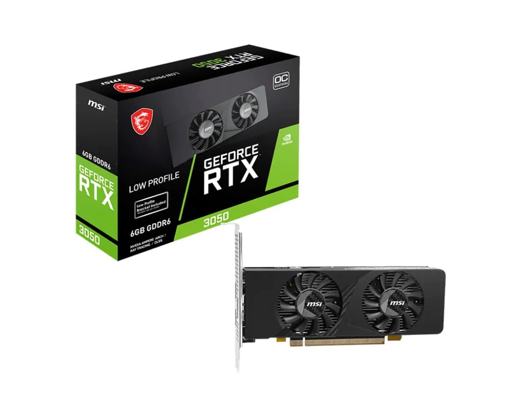 MSI GeForce RTX 3050 LP E 6 Gt OC -näytönohjain – MSI