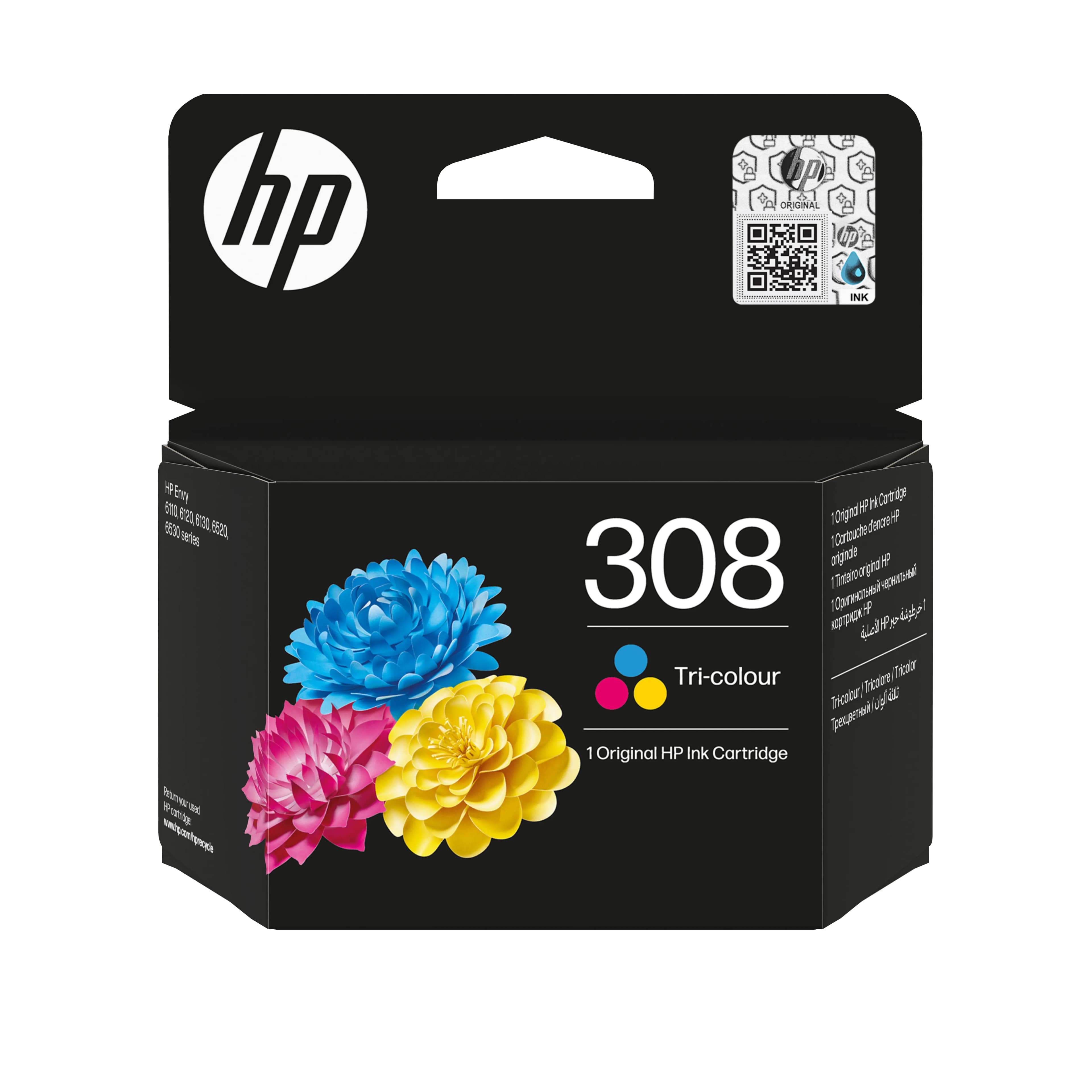HP 308-mustekasetti, kolmiväri