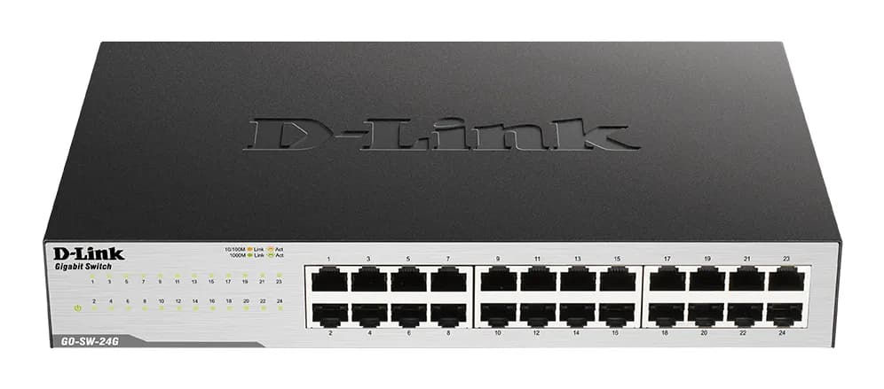 D-Link GO 24-port gigabit switch, svart