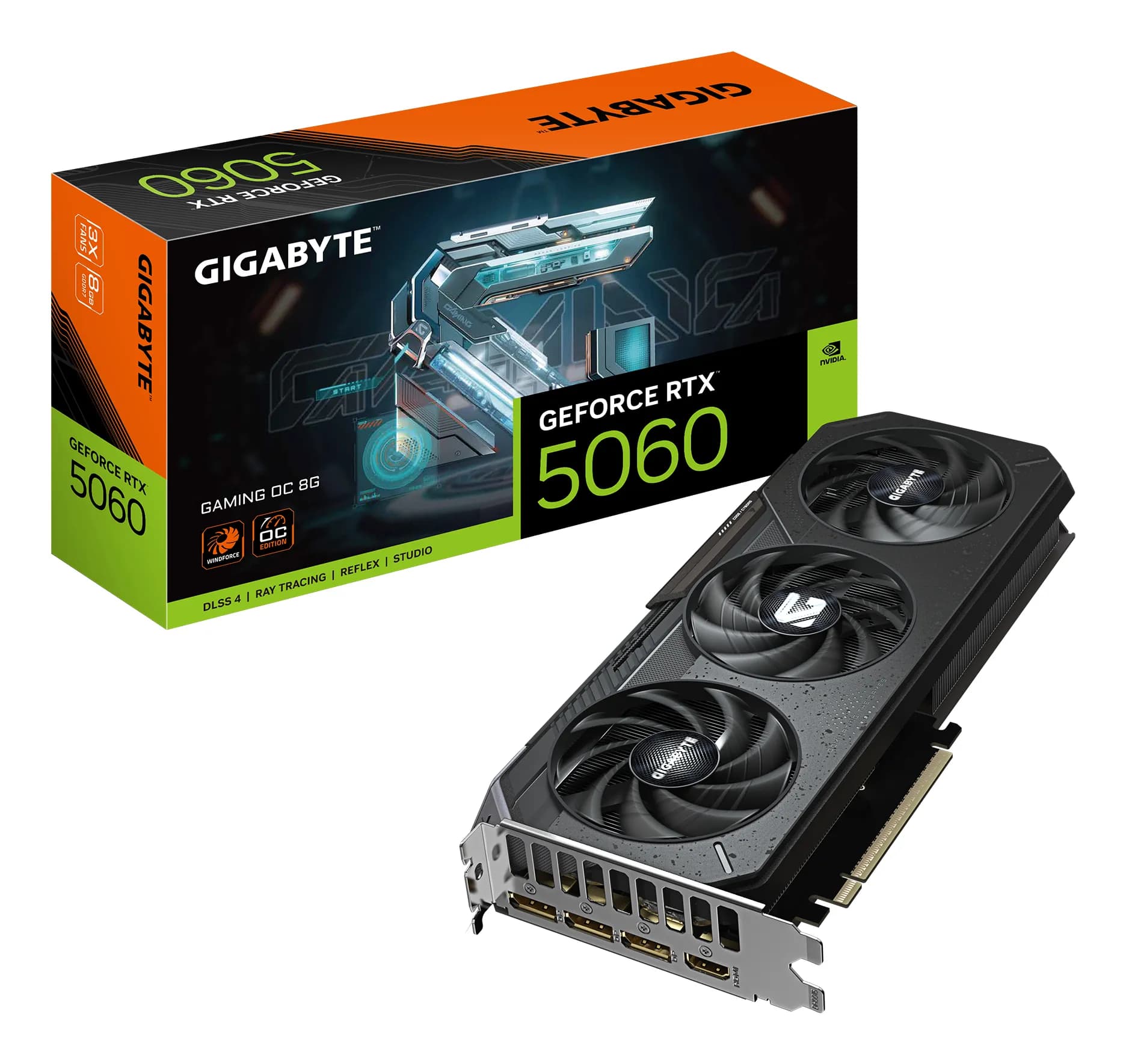 Gigabyte GeForce RTX 5060 Gaming OC 8 Gt -näytönohjain – Gigabyte