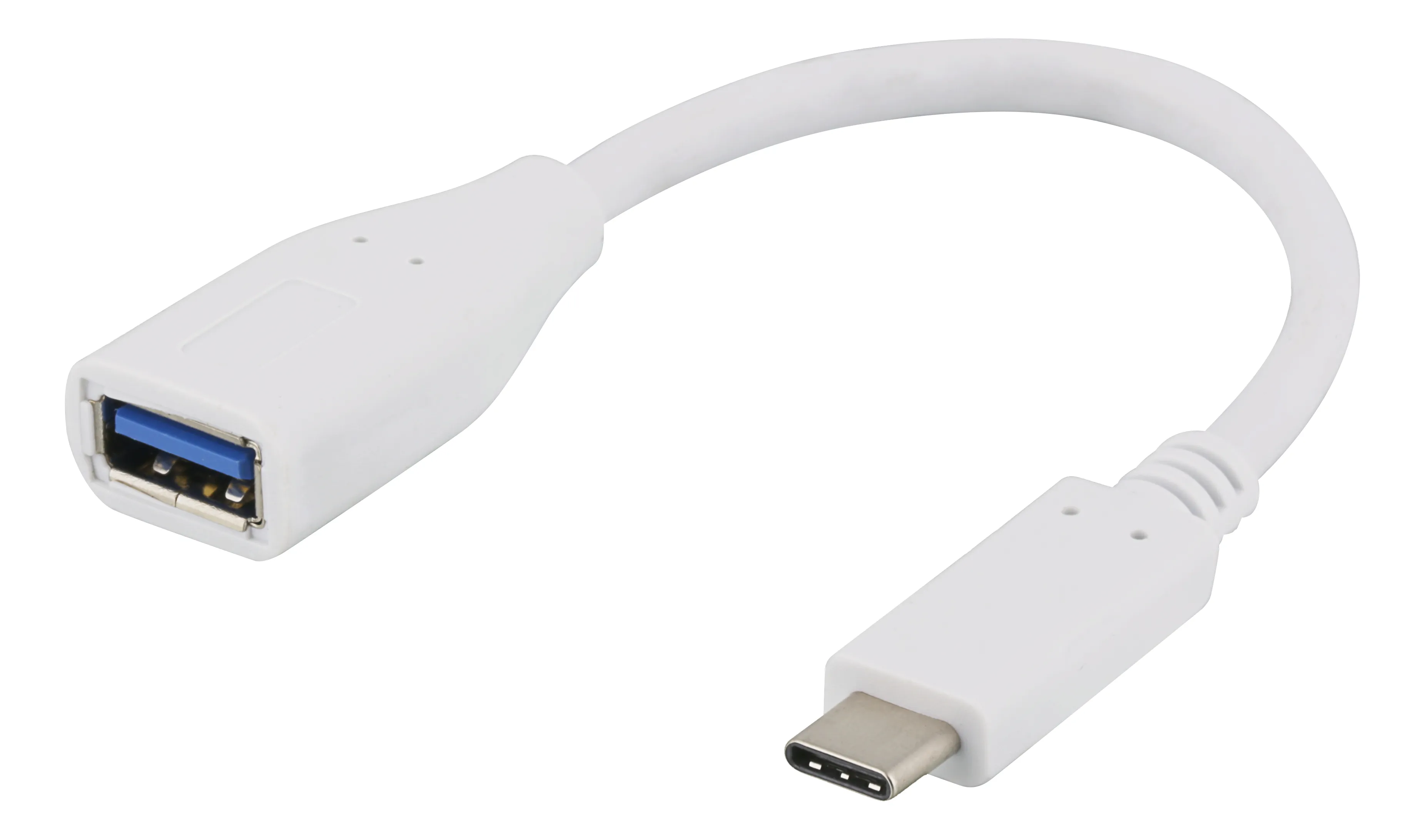 DELTACO USB-adapteri, USB 3.1 typ C uros - typ A naaras, Gen 1, valk.