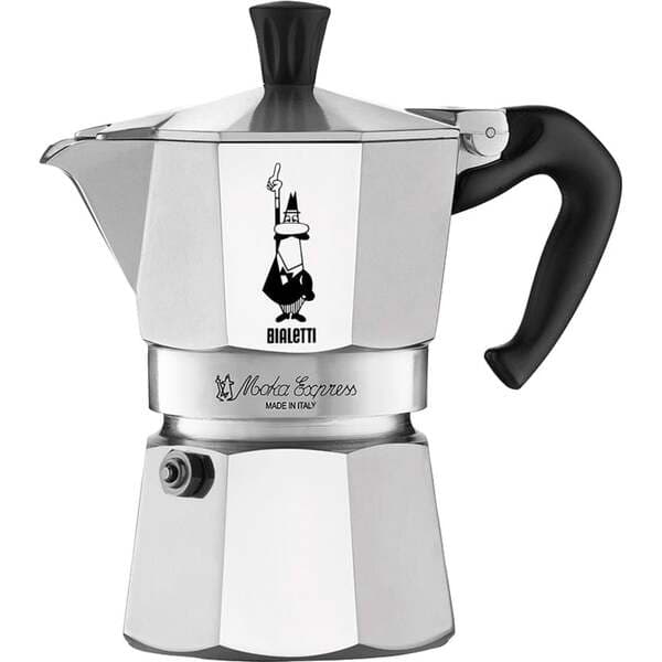 Bialetti Moka Express -espressokeitin, hopea, 1 kuppi