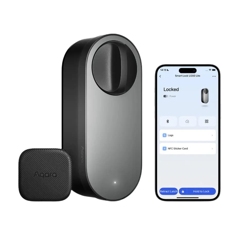 Aqara Smart Lock U200 Lite Kit -älylukko, musta (Homekit, Matter, Thread) – Aqara