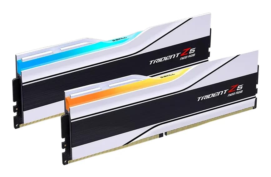 G.SKILL Trident Z5 Neo RGB 32 Gt (2 x 16 Gt) DDR5 8000 MHz, CL38 -muisti, valkoinen (EXPO) – G.SKILL