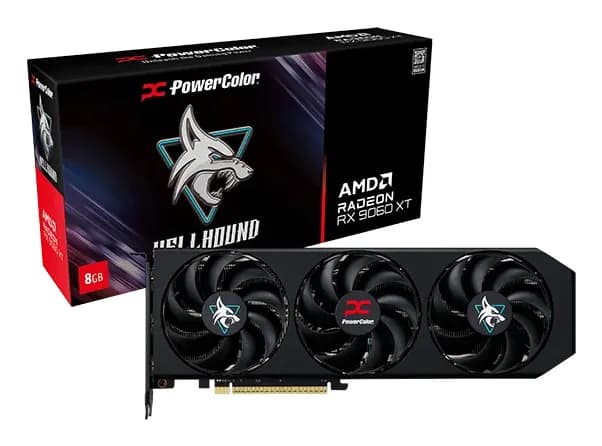 PowerColor Radeon RX 9060 XT Hellhound OC 8 Gt -näytönohjain – POWERCOLOR