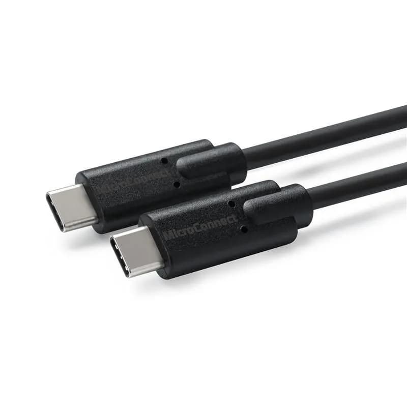 MicroConnect USB-C -kaapeli, 100 W, 0,25 m, musta