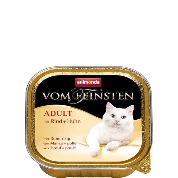 Animonda Vom Feinsten Beef with Chicken, Kissan märkäruoka, Adult, 100 g – Animonda