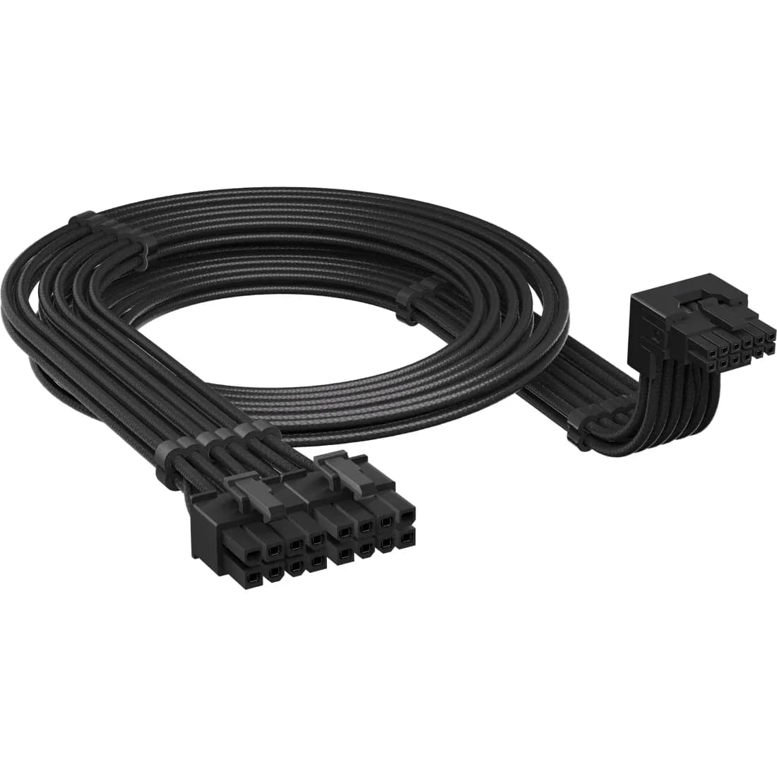 CORSAIR Type 4 90° 12V-2x6 Style A, 12V-2x6-sovitekaapeli, 65 cm, musta