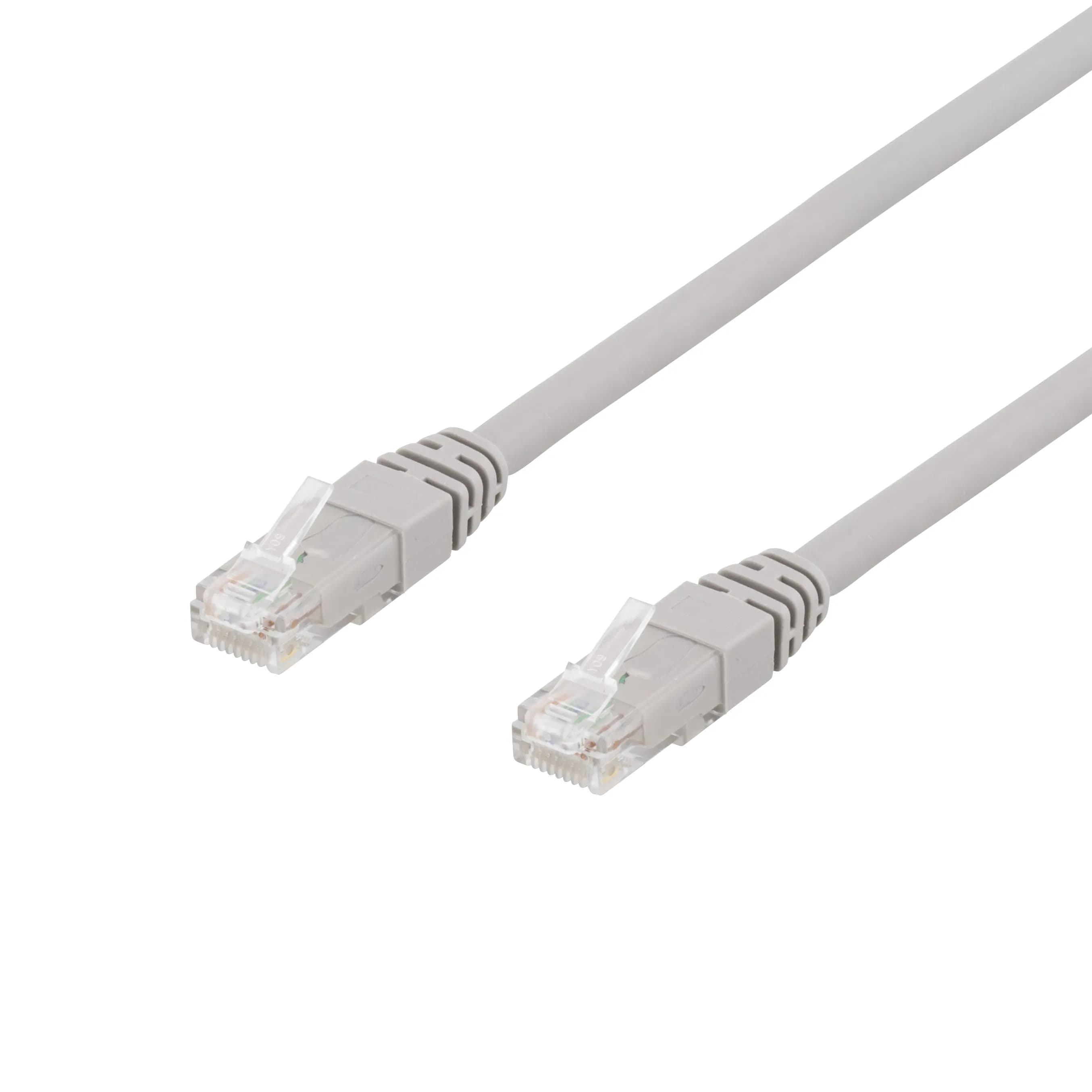Deltaco Cat6a U/UTP LSZH RJ45 0.5m -verkkokaapeli, harmaa – Deltaco