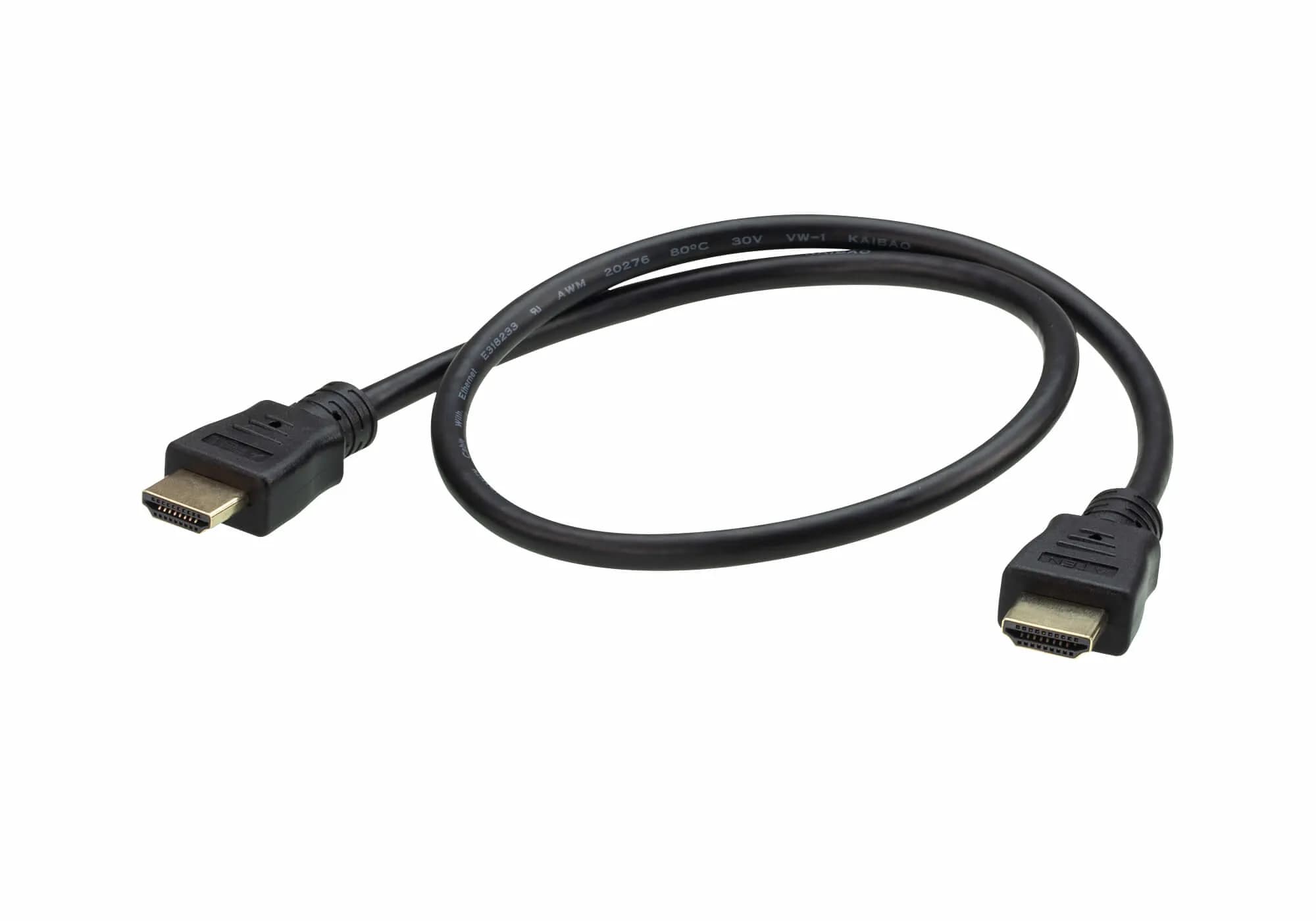 ATEN HDMI 2.0 -kaapeli jossa Ethernet, 0,6 m, musta – Aten