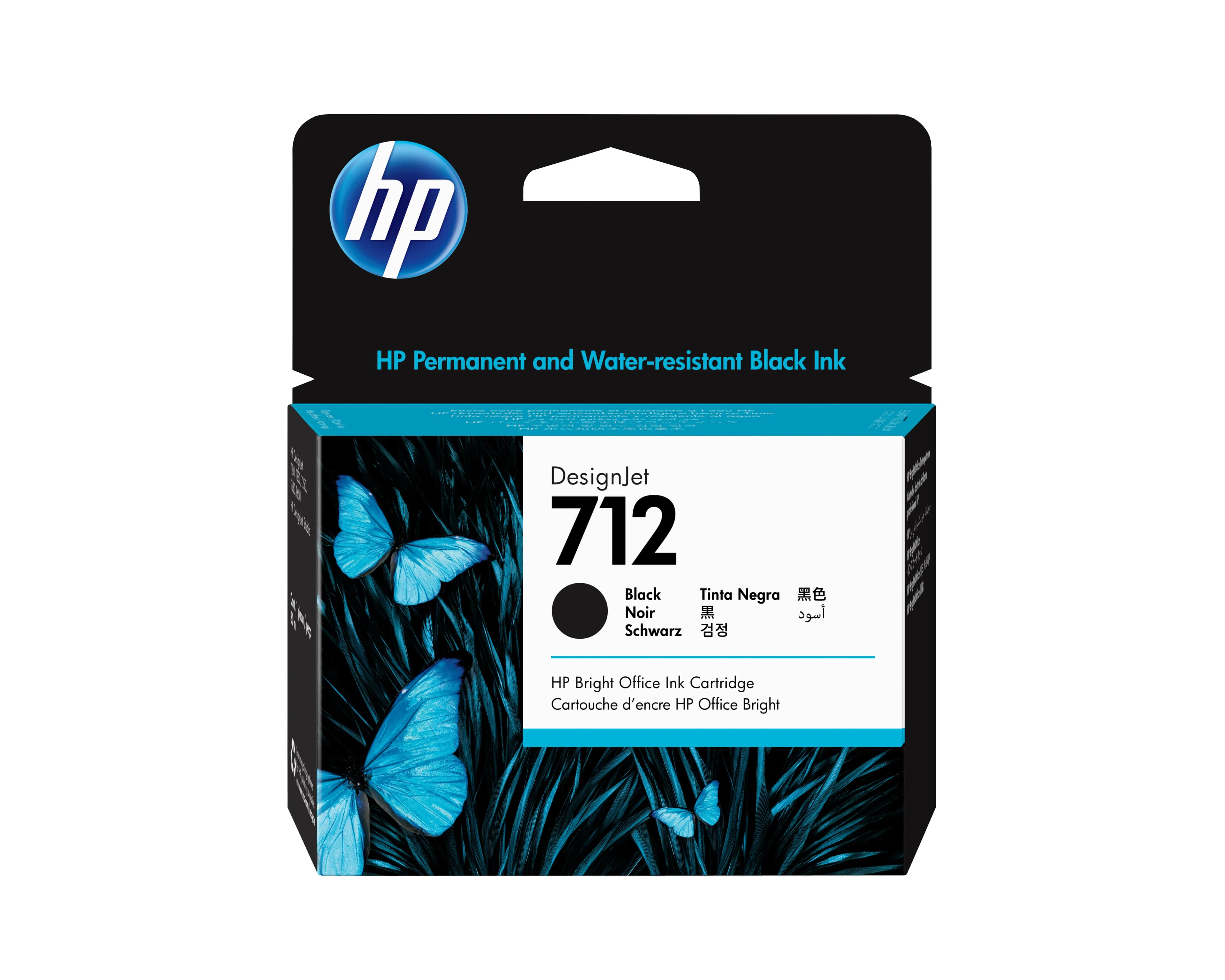 HP 712-mustekasetti, 80 ml, musta