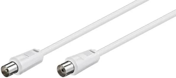 Coax M-F 5m White 75 Ohm – Microconnect