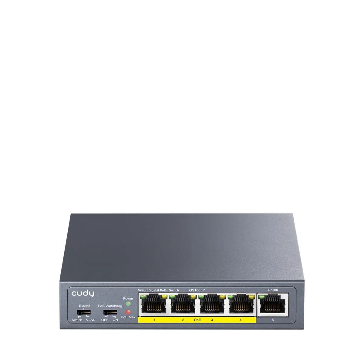 Cudy GS1005P 5-porttinen Gigabit POE+ 60W -verkkokytkin
