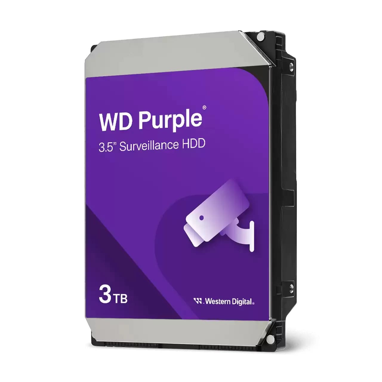 WD Purple 3.5" 3 Tt, 7200 RPM, 128 MB, SATA III -kovalevy (valvontakäyttöön) – WESTERN DIGITAL