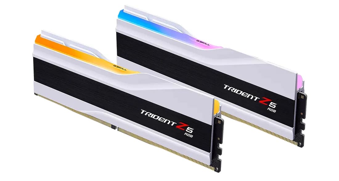 G.SKILL Trident Z5 RGB 32 Gt (2 x 16 Gt) DDR5 6000 MHz, CL36 -muisti, valkoinen (XMP) – G.SKILL