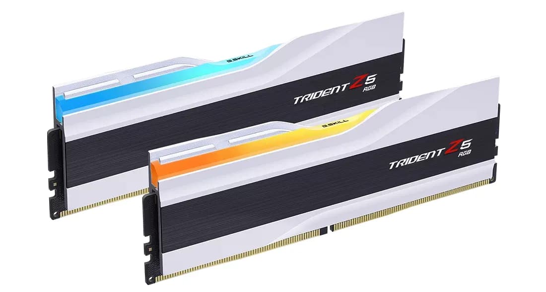 G.SKILL Trident Z5 RGB 32 Gt (2 x 16 Gt) DDR5 6000 MHz, CL28 -muisti, valkoinen (XMP) – G.SKILL