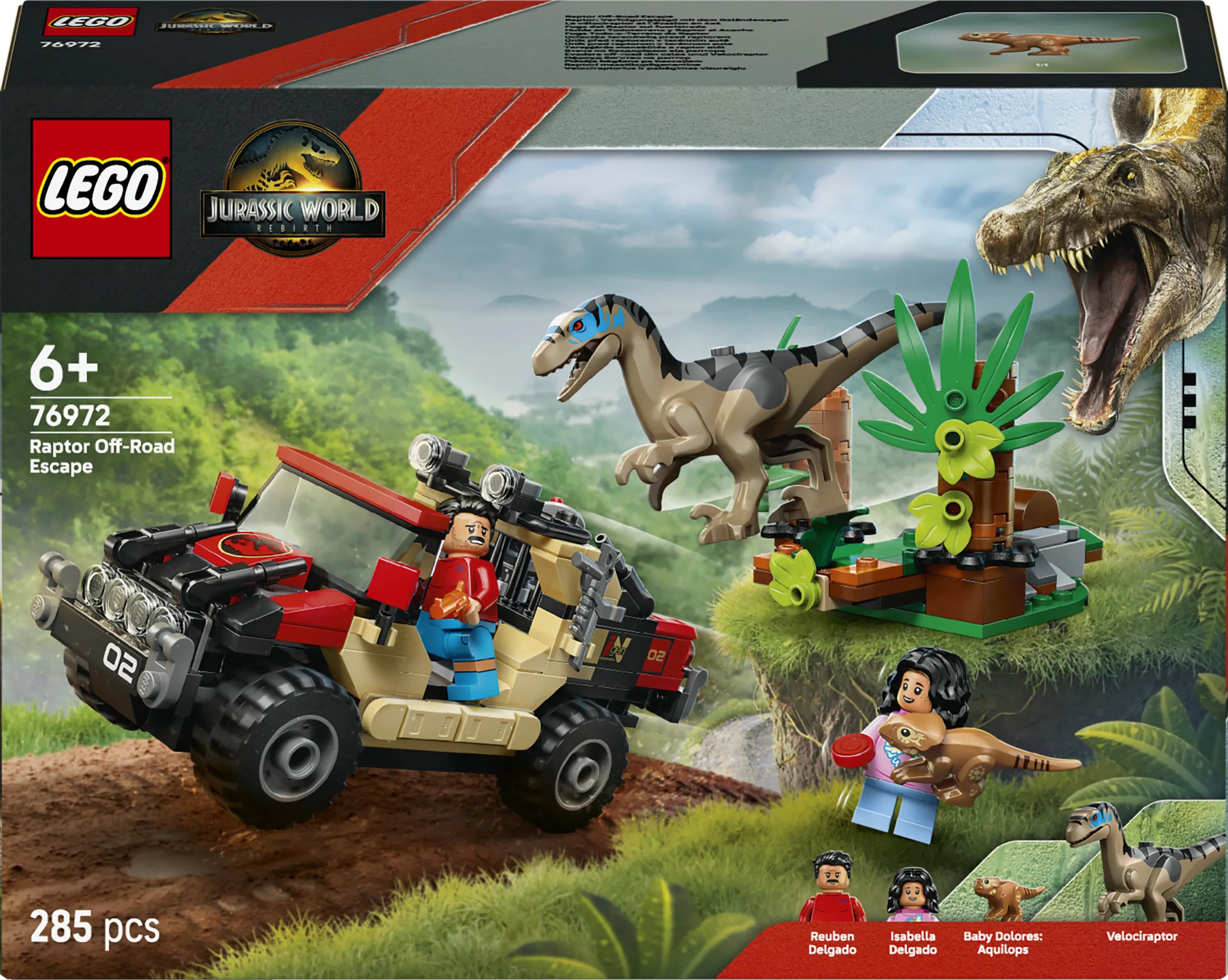 LEGO Jurassic World Raptor ja pako maastoautolla 76972 – LEGO