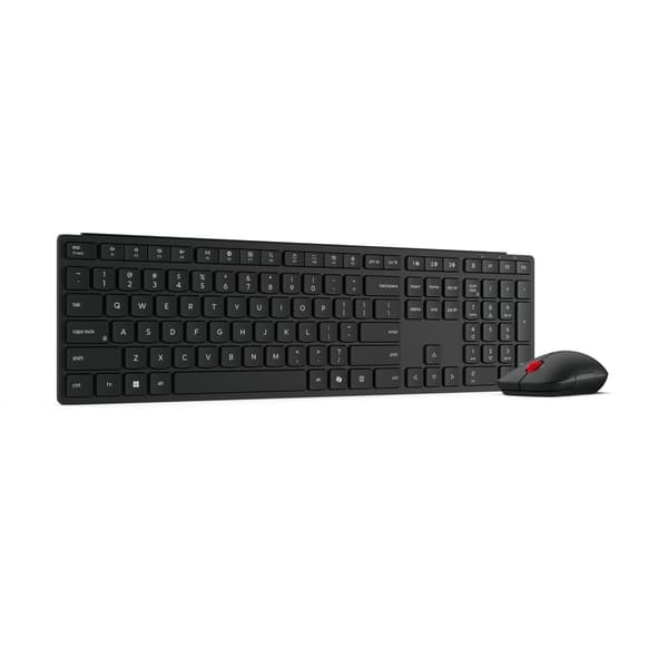 Lenovo Wireless Multi-Mode Pro Combo -langaton ergonominen näppäimistö ja hiiri, Eclipse Black