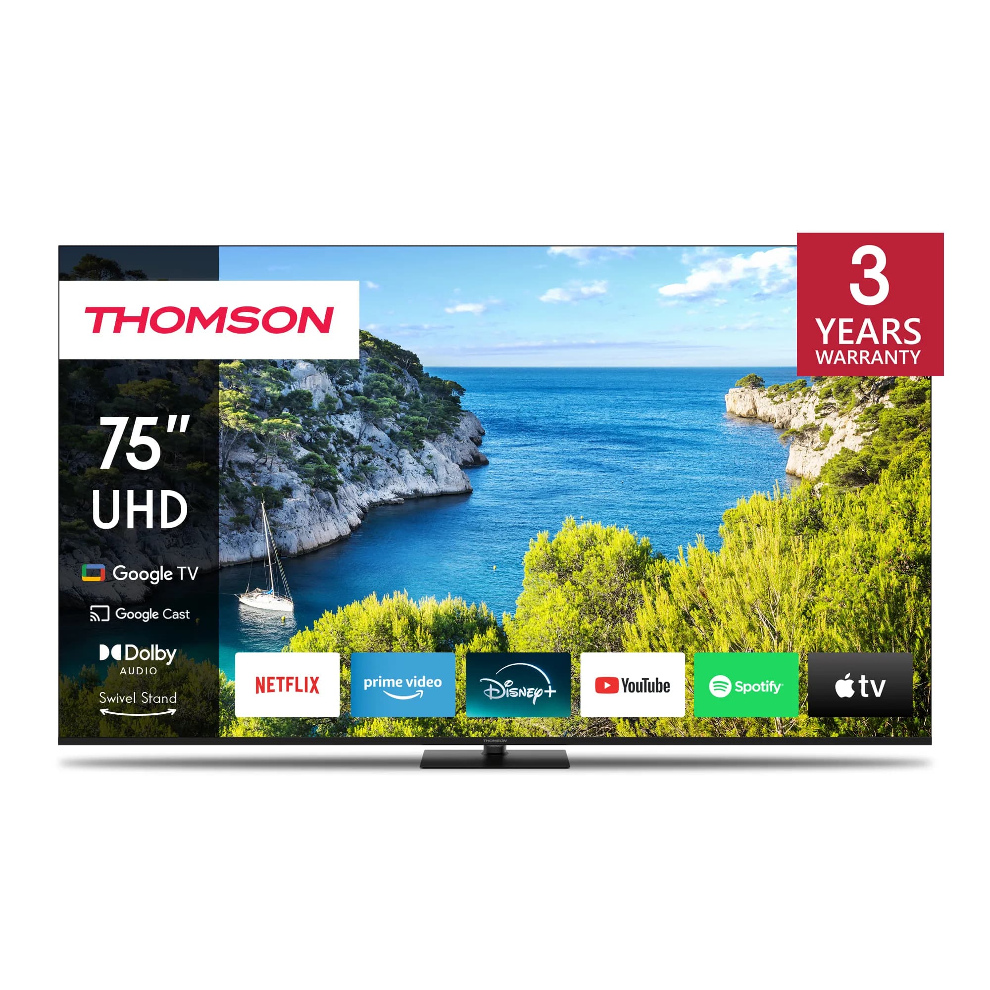 Thomson 75UG5C14 75" 4K LED Google TV, 60 Hz, HDR10 – THOMSON